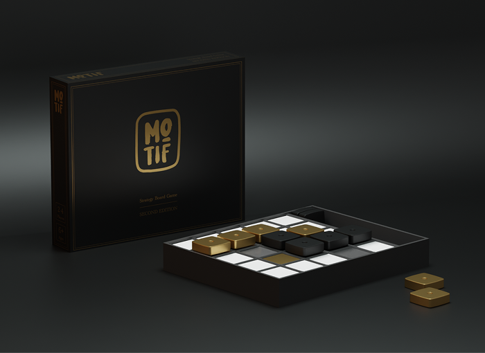 Motif game box and pieces