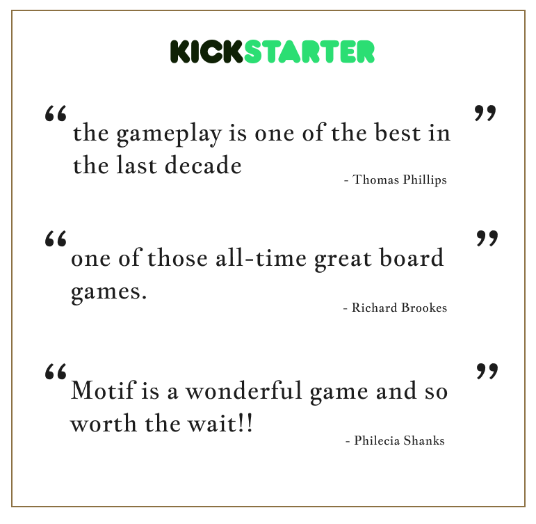 User feedback from Kickstarter