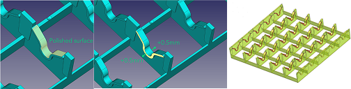 Updated tray with improved rails